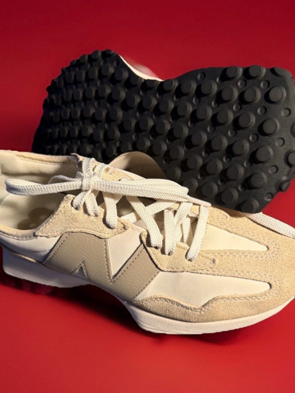 New Balance Beige & White Women's Retro Runner Sneakers - Picture 4 of 14